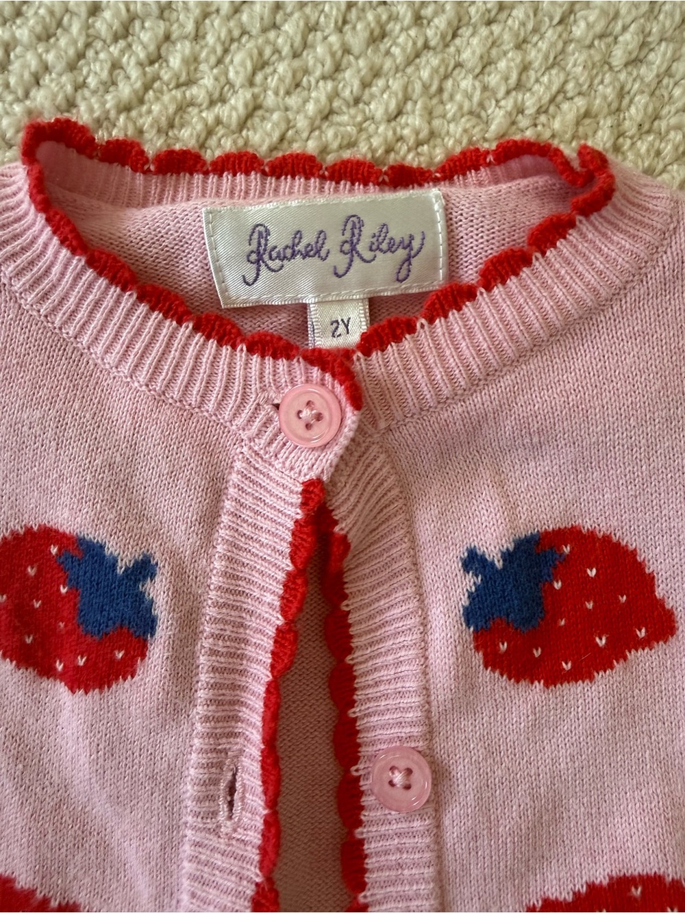 Rachel Riley Strawberry Cardigan - Picture 2 of 3